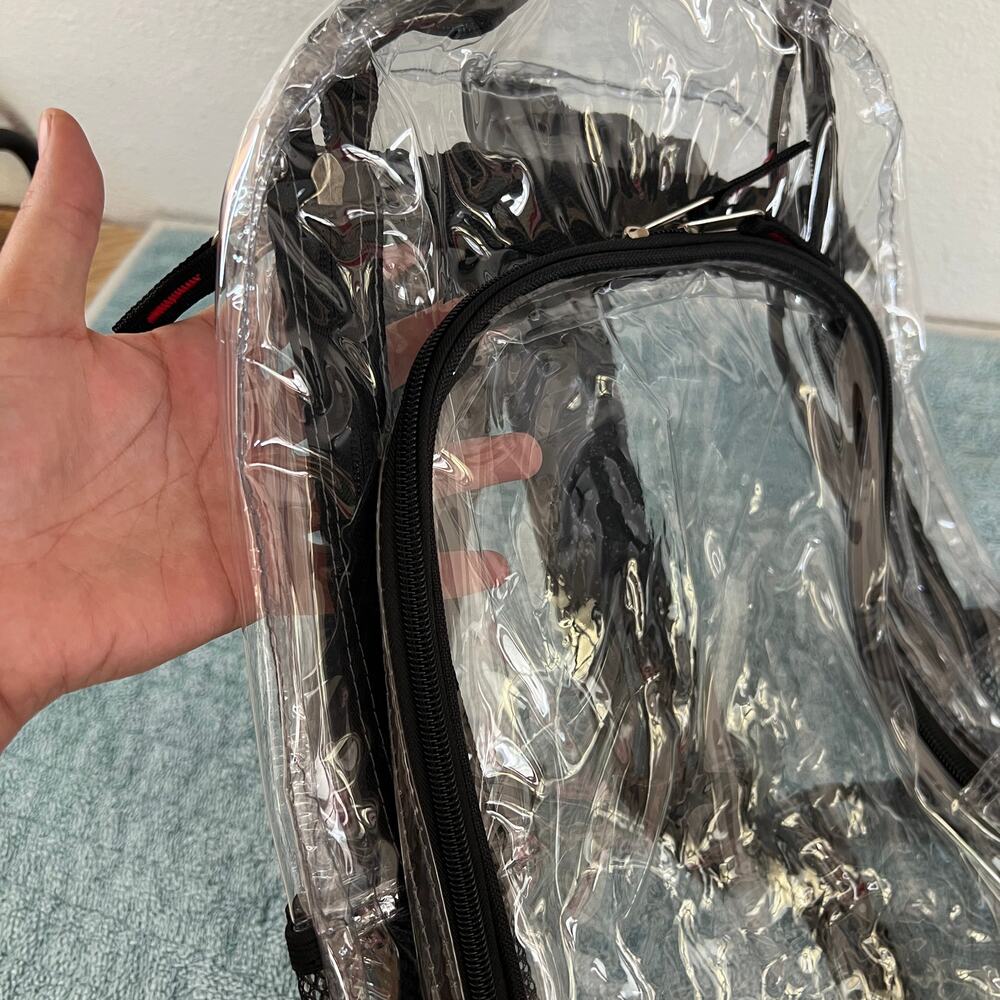 Clear Stadium Backpack Transparent PVC Bag Event Approved - Picture 8 of 10